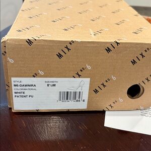 Mix no. 6 white patent pumps. Size 8.5 new in box